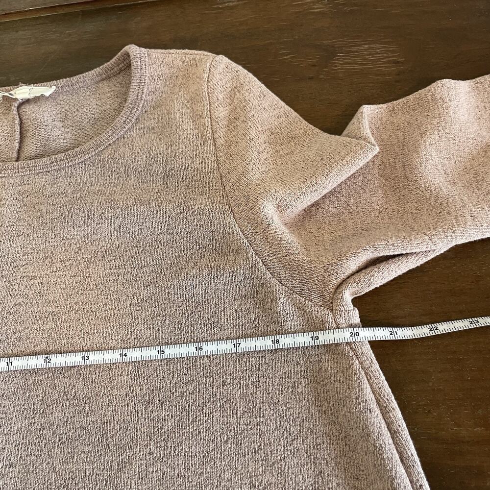 Easle Knit Pullover Sweater XL Round Neck Ruffle Hem Boho Fairy Cottage Cozy - Picture 7 of 7